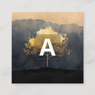 Ember Canopy Minimal Design Square Business Card