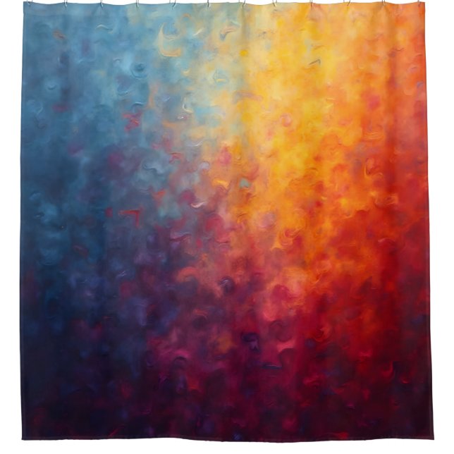 Ember Fade – Abstract Fire Art Shower (Front)