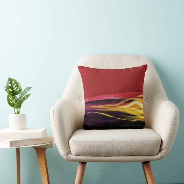 "Ember Flow" Throw Pillow (Chair)