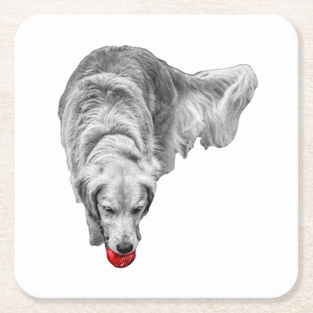 Ember Focus Square Paper Coaster (Front)