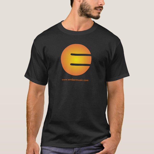 Ember Music "Gradient E" T-Shirt - Basic Black (Front)