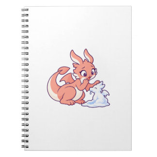 Ember Snow Dragon Cozy Character Notebook