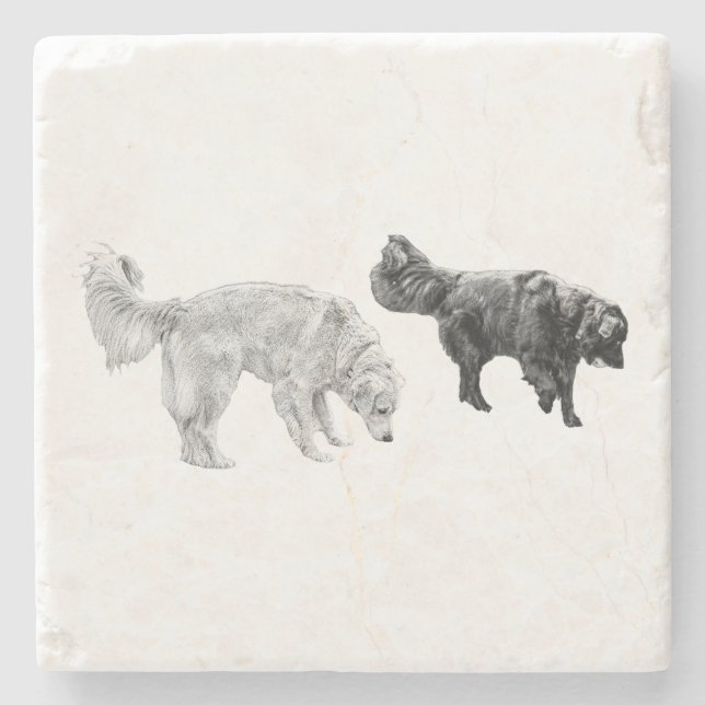 Ember Table, Scentwork Scene Stone Coaster (Front)