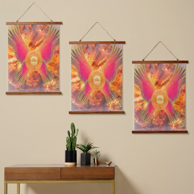 Embers of Vitality: Unleashing the Fire of Life Hanging Tapestry (Asymmetrical)
