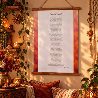 Emberwake poetry hanging tapestry