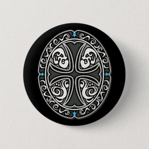 Emblem CROSS 2 Inch Round Button