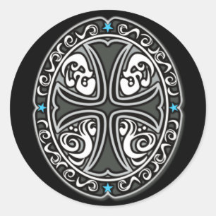 Emblem CROSS Classic Round Sticker