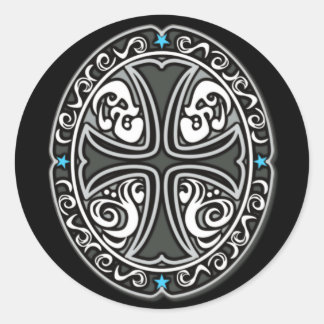Emblem CROSS Classic Round Sticker