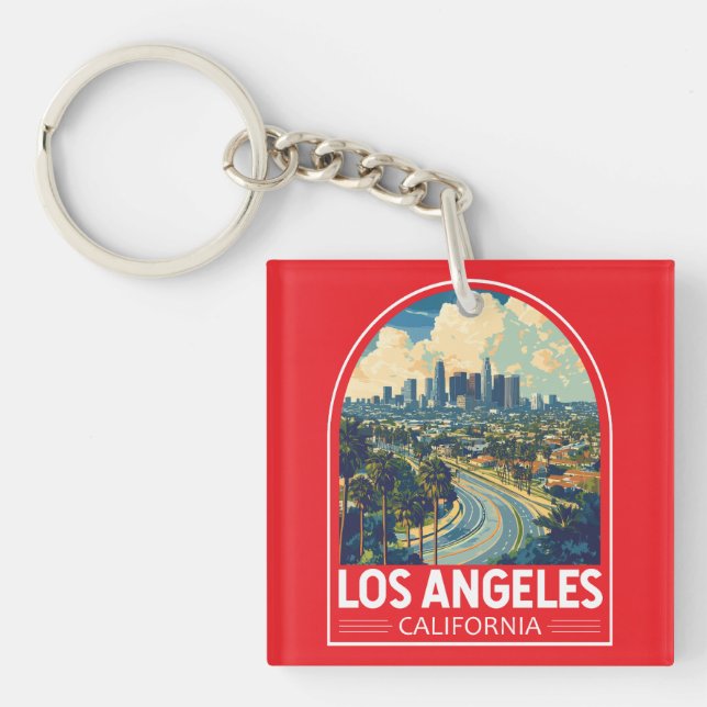 Emblem de Los Angeles California Travel Art (Devant)