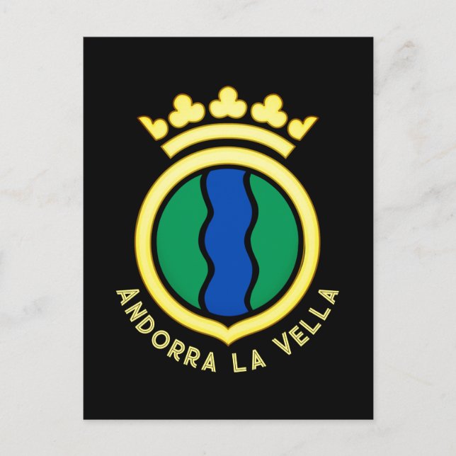 Emblem of Andorra la Vella Postcard (Front)