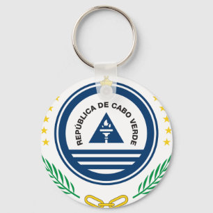 Emblem of Cape Verde Brasão de armas de Cabo Verde Keychain