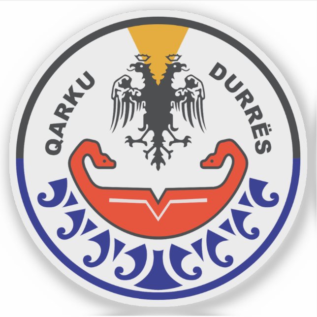 Emblem of Durrës County, Albania (Front)