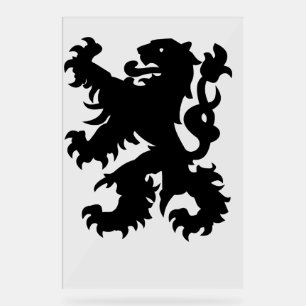 Emblem of Flemish Lion Acrylic Sign