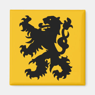 Emblem of Flemish Lion Magnet