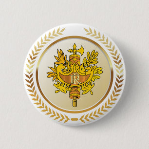 Emblem Of France 2 Inch Round Button