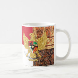 Emblem of Indonesia - Garuda Pancasila Batik Flag Coffee Mug