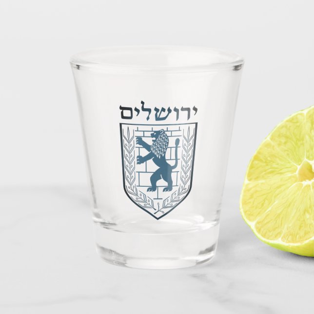 Emblem of Jerusalem Shot Glass (Front)