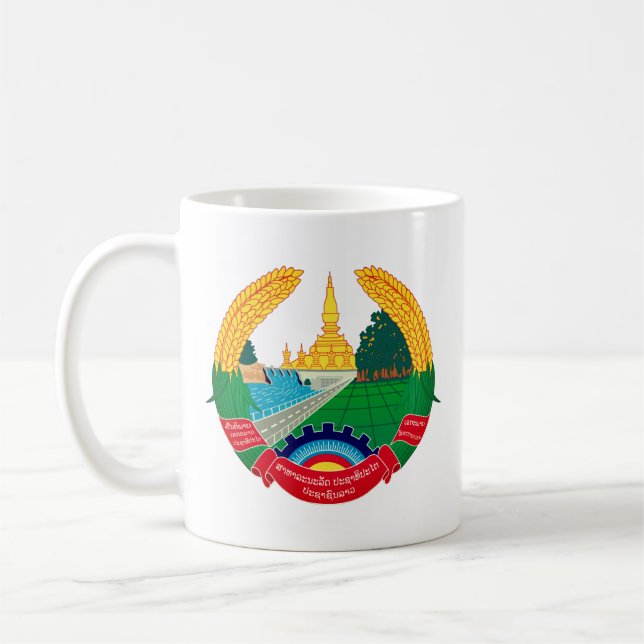 Emblem of Laos Coffee Mug (Left)