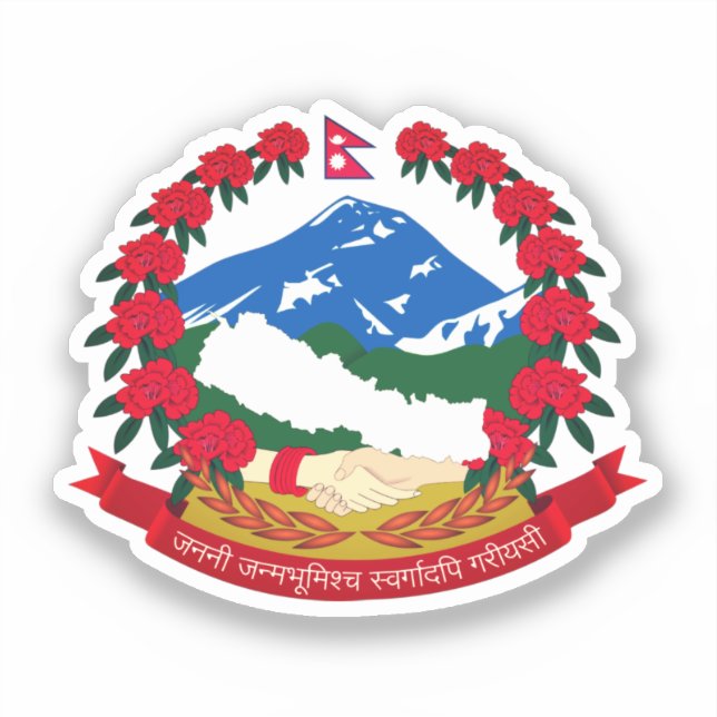 Emblem of Nepal Square Sticker (Front)