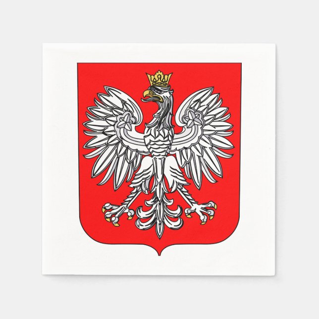 Emblem Of Poland Paper Napkins (Front)