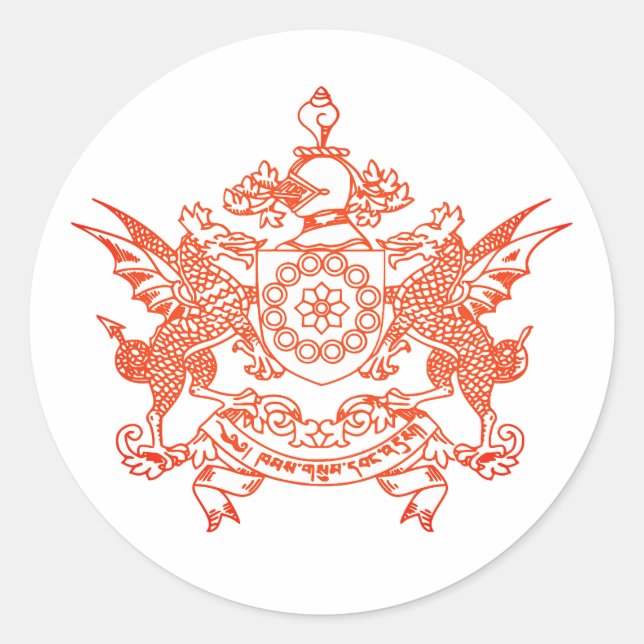 Emblem of Sikkim state - INDIA Classic Round Sticker (Front)