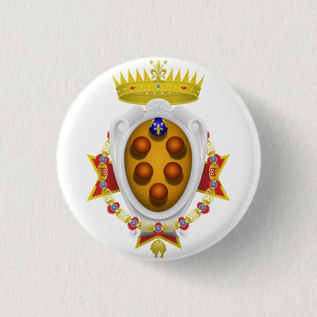 Emblem of the Navy Tuscany Medici 1 Inch Round Button (Front)