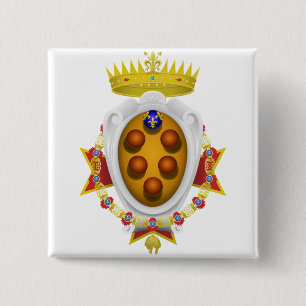 Emblem of the Navy Tuscany Medici 2 Inch Square Button