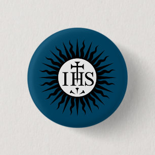Emblem of the Society of Jesus  1 Inch Round Button