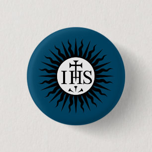Emblem of the Society of Jesus  1 Inch Round Button