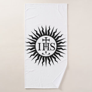 Emblem of the Society of Jesus Bath Towel