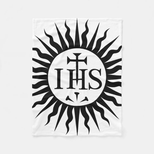 Emblem of the Society of Jesus  Fleece Blanket (Front)