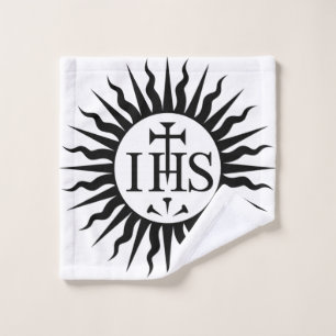 Emblem of the Society of Jesus Wash Cloth