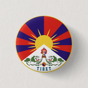 Emblem of Tibet 1 Inch Round Button