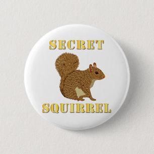 Emblem - Secret Squirrel with text 2 Inch Round Button