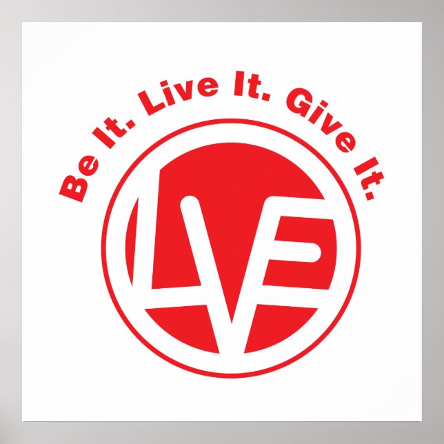 Emblème d'amour Poster de valeur 24" x 24" (Devant)