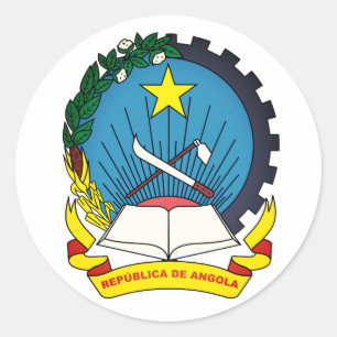 Emblème d'Angola Classic Round Sticker