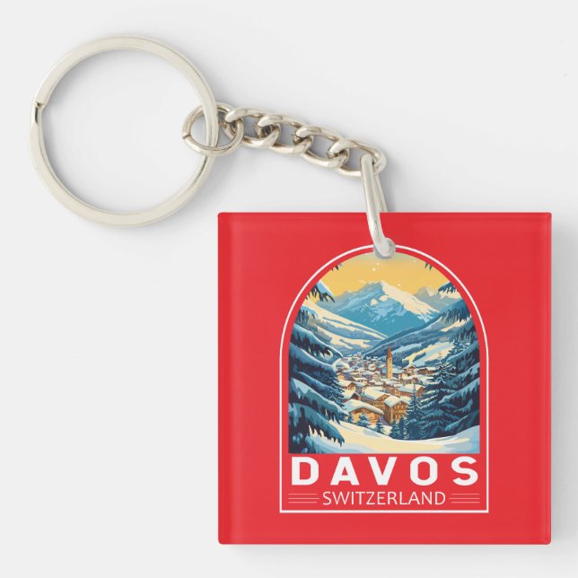 Emblème d'art voyage Davos Suisse (Devant)