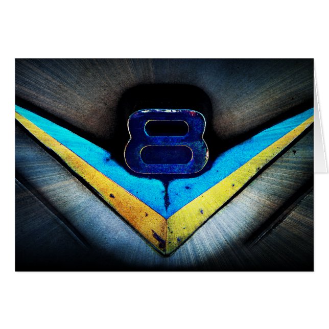 Emblème de capot de V8 Hotrod (Devant horizontal)