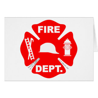 Emblème de corps de sapeurs-pompiers - carte