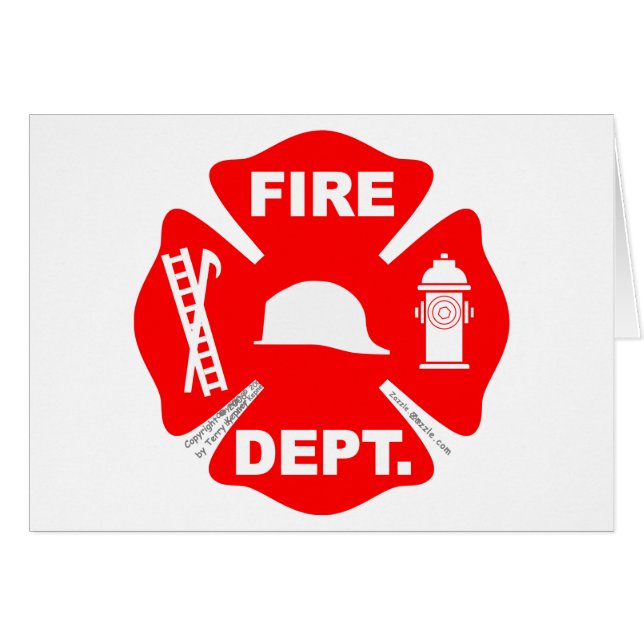 Emblème de corps de sapeurs-pompiers - carte (Devant horizontal)