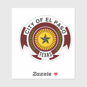 Emblème de la ville d'El Paso, Texas Vinyl Sticker