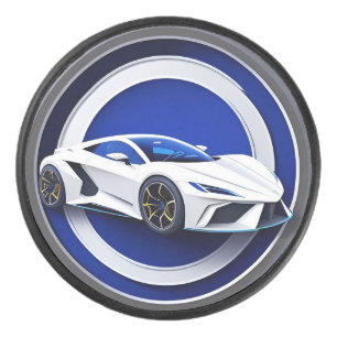 Emblème de voiture de sport blanche luxueuse