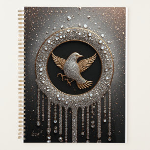 Emblème d'oiseau en or et diamants luxueux