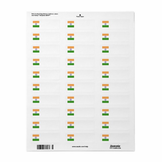 Emblème du drapeau indien (Feuille entière)