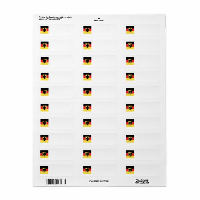 Emblème du pavillon de l'Allemagne (Feuille entière)