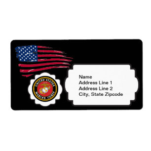 Emblème d'usmc avec le drapeau des USA