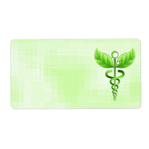 Emblème Médicale de caducée de vert de médecine