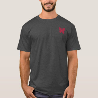 Emblème Papillon Rouge en Dentelle | T-Shirt Bloss