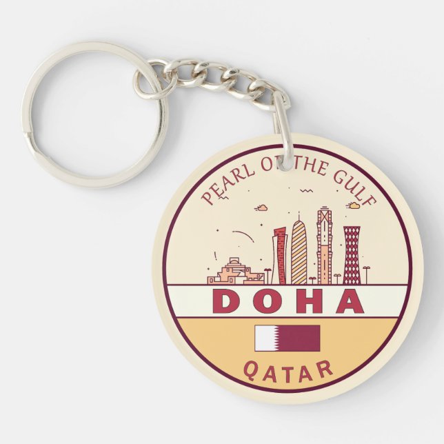 Emblème Skyline de Doha Qatar (Devant)