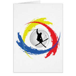 Emblème tricolore de ski